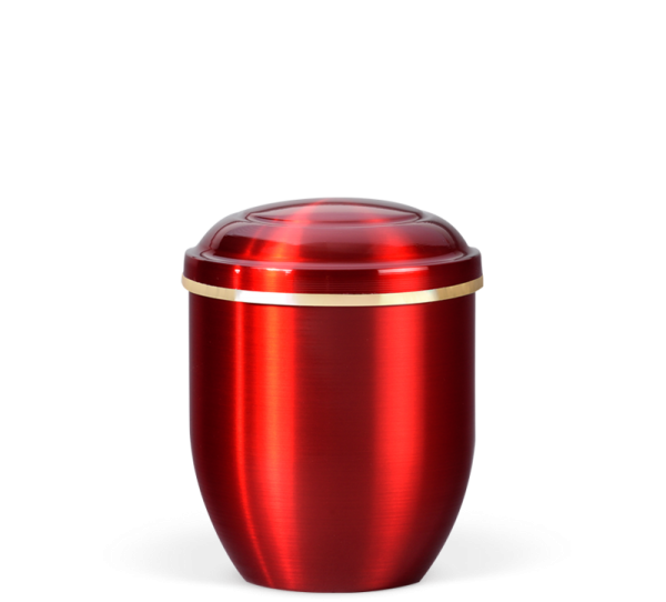 Urne Mini Urne, Bordeaux Rot, Goldband                   "