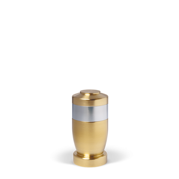 Urne Mini Urne Bicolor mit Edelstahlring        Durchm. 2,5  / Höhe 5,0